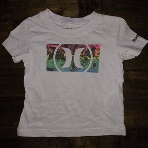 Hurley Kids White Tee with Colorful Graphic